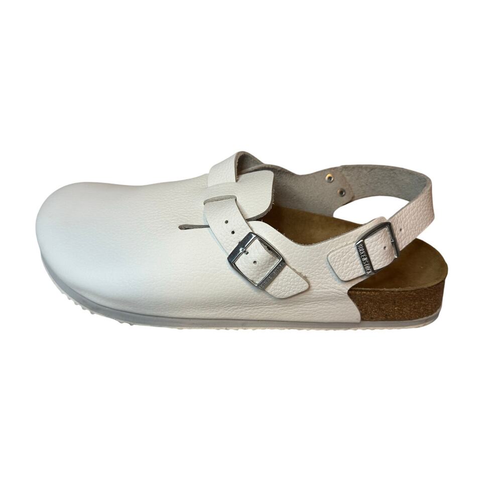 Birkenstock Tokio Super Grip Clogs Men’s Size 15 US 48 EU White Leather Sandals